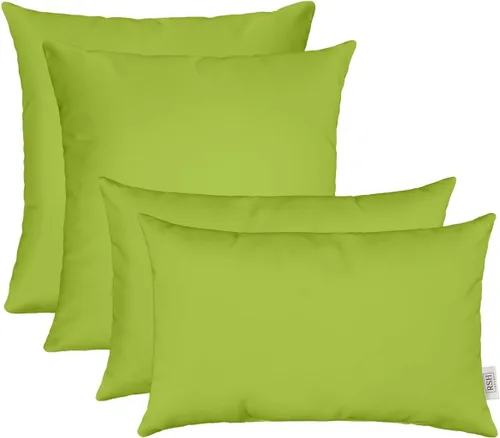 Vista 42 de RSH DECOR: Sunbrella Juego de 4 almohadas lumbares y cuadradas 20 x 12 pulgadas y 17 x 17 pulgadas Tela resistente al agua y a la decoloración
