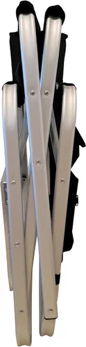 Vista 6 de Silla plegable de directores silla plegable con mesa auxiliar y portavasos, diseño XL Comfort (negro)