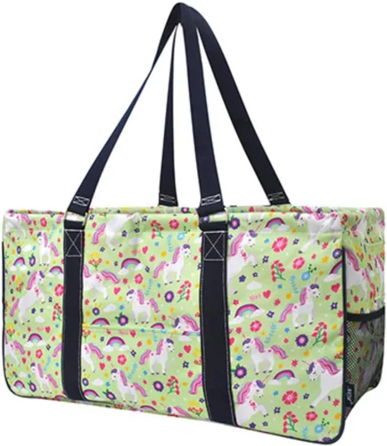 Vista 43 de NGIL Bolsa de comestibles reutilizable extra grande plegable de gran tamaño para comestibles, almacenamiento, picnic, playa, Estampado de vaca