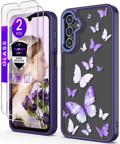Vista 11 de Funda para Samsung A15 5G con protector de pantalla de vidrio templado, Galaxy A15 5G [protección de grado militar] TPU suave y policarbonato duro