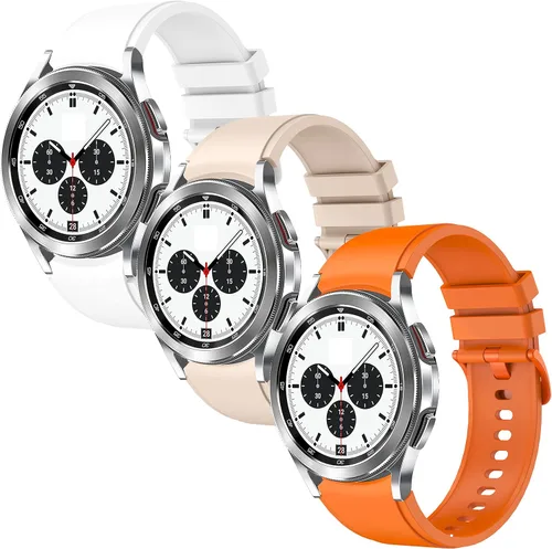 Vista 7 de Correas para Galaxy Watch 6 Classic de 1.850 in 1.693 in/Galaxy Watch 6 1.732 in 1.575 in, bandas de silicona de 0.787 pulgadas para Galaxy Watch 5