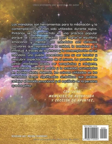 Vista 2 de El poder terapéutico de los mandalas para adultos Libro de mandalas de colorear para adultos Con mensajes de reflexión recomendado para todos