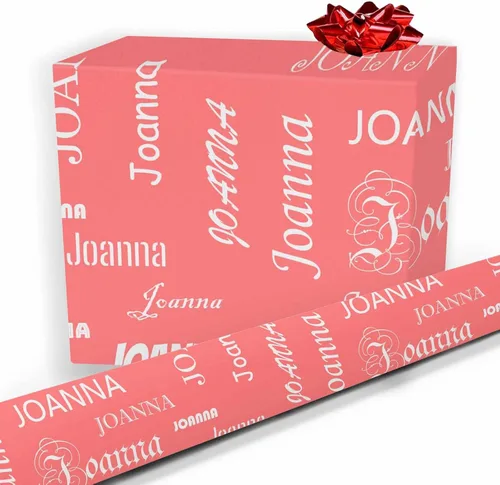 Vista 12 de Nombre personalizado en papel de regalo, rollo de papel de regalo personalizado con texto, regalo personalizado, unisex, adultos, hombres, mujeres