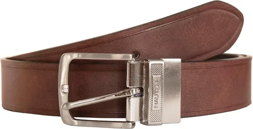 Vista 4 de Nautica Cinturón de cuero reversible para hombre 2 en 1 Clásico Todos los días Negocios Trabajo Vestido Casual Hebilla de metal