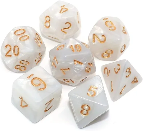 Vista 19 de DND - Juego de dados de nebulosa negra mezcla azul oscuro para Dungeon and Dragons D&D RPG juegos de rol, 7 dados poliédricos con bolsa de dados