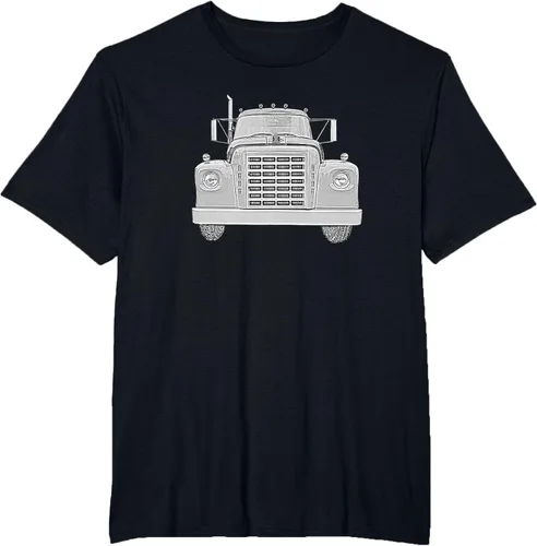 Vista 69 de Camiseta clásica de camión pesado International Harvester IH Loadstar, Negro, S