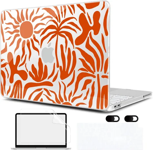Vista 27 de MEEgoodo Funda estampada para MacBook Neo de 13 pulgadas versión 2026 (compatible con el modelo A3404), funda rígida para laptop con funda