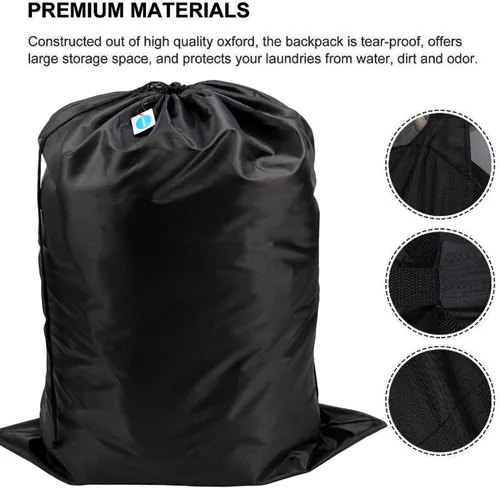 Vista 4 de Casaphoria Bolsa de lavandería XL para la universidad, bolsa de lavandería sucia de viaje extra grande para maleta, mochila plegable ligera