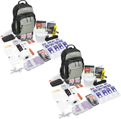 Vista 14 de Urban Survival Bug-Out Bag y suministros de supervivencia en desastres para hasta 6 personas 1-2 Persona Negro