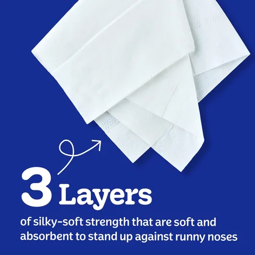Vista 7 de Kleenex Ultra Soft Facial Tissues, 4 Flat Boxes, 120 Tissues per Box