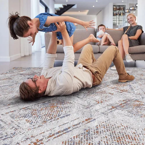 Vista 3 de NAAR PAYAS - Alfombra de área de 2 x 3 pies, diseño geométrico beige para sala de estar, dormitorio y comedor