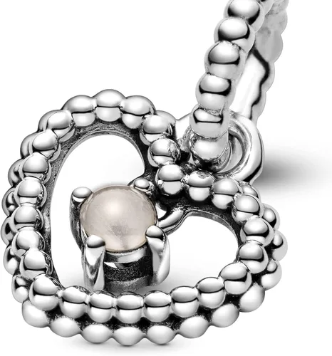 Vista 4 de PANDORA Colgante de plata de ley 925 con cuentas de cristal de cumpleaños
