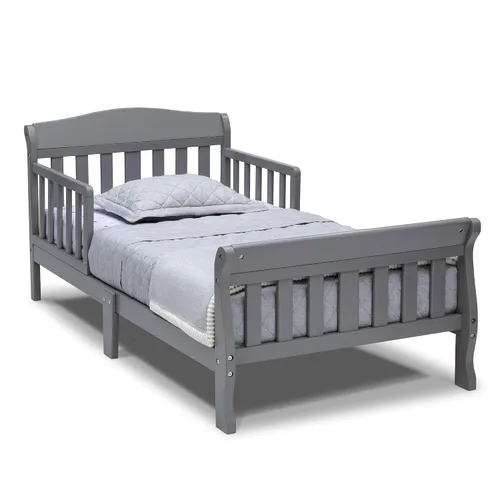 Vista 19 de Delta Children Canton - Cama para niños pequeños, albaricoque + colchón Delta Children Twinkle Galaxy de doble cara con núcleo de fibra reciclada
