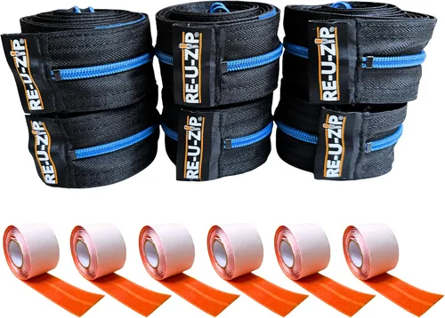 Vista 11 de RE-U-ZIP® Cremallera resistente reutilizable con barrera contra polvo Paquete Pro Sistema patentado de gancho y bucle Rentable y confiable Azul