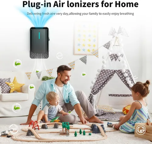 Vista 5 de Ionizadores de aire para el hogar, purificador de aire de iones negativos, ambientador enchufable para dormitorio, oficina, cocina, mini ionizadores