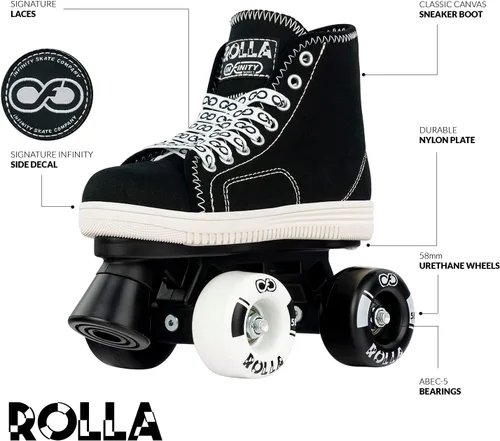 Vista 2 de Crazy Skates Rolla - Patines de cuatro ruedas para niños y niñas, ideales para principiantes