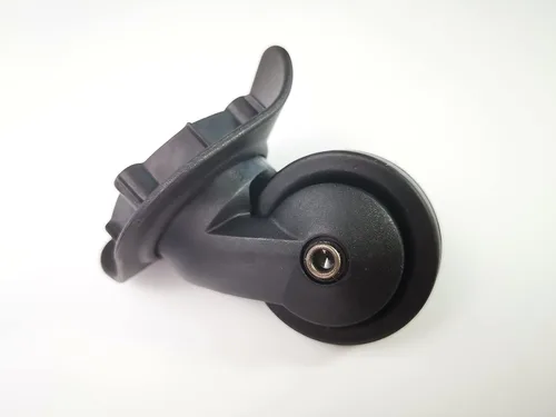Vista 2 de Zoofen Ruedas de equipaje de repuesto para maleta, color negro, ruedas de repuesto para maleta con 4 agujeros para tornillos (Z-293)