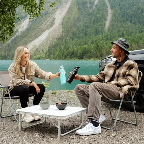 Vista 7 de Super Sparrow Botella de Agua Aislada - 17 Oz / 25 Oz / 34 Oz - Frasco FlipFlow de Boca Estándar - Libre de BPA, Botella a Prueba de Fugas Verde