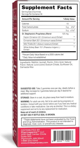 Vista 4 de Dr. Stephanie's SugarDown Gummies - Paquete de 2 - Suplemento de canela de Ceilán y Cassia