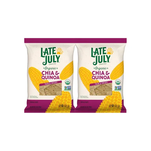 Vista 9 de Late July - Chips de tortilla de maíz azul orgánico, bolsa de 10.1 Oz
