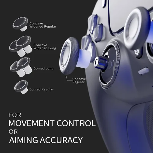 Vista 6 de HEXGAMING Rival Controller 2 Mappable Paddles & Interchangeable Thumbsticks & Hair Trigger Compatible with ps5 Controller PC Wireless FPS Esport