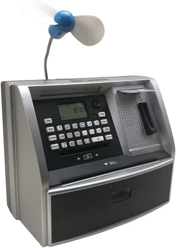 Vista 5 de Toy Talking ATM Bank ATM Machine Ahorro Hucha para niños con puertos USB extendidos para accesorios (Fan Cool)