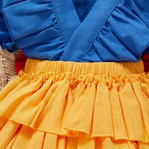 Vista 6 de PATPAT Conjunto de 2 piezas de ropa para bebé recién nacido, tela crepé con estampado de margaritas, 100% algodón