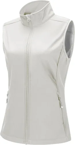 Vista 12 de 33,000ft Chaleco de correr para mujer, con forro polar, con cremallera, resistente al viento, ligero, chalecos softshell de ropa exterior para golf