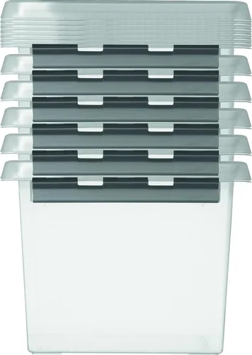 Vista 3 de Sunware 78800609 Q-Line - Caja de almacenamiento, transparente, 22 litros