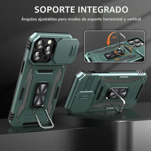 Vista 4 de Alpine - Funda para iPhone 15 Pro con funda para cámara Verde alpino