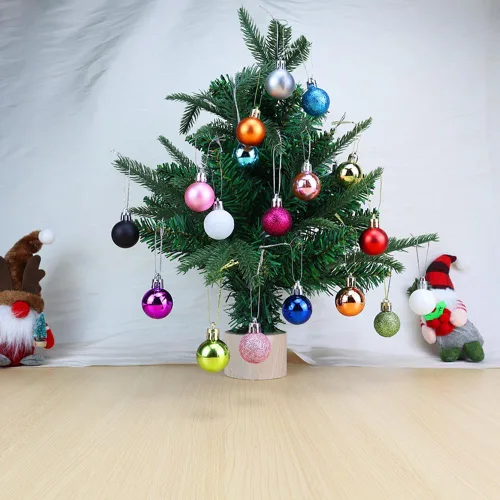 Vista 6 de ALIMITOPIA 24 bolas de Navidad de 1.2 pulgadas, bolas colgantes de plástico inastillables para decoración de árbol de Navidad