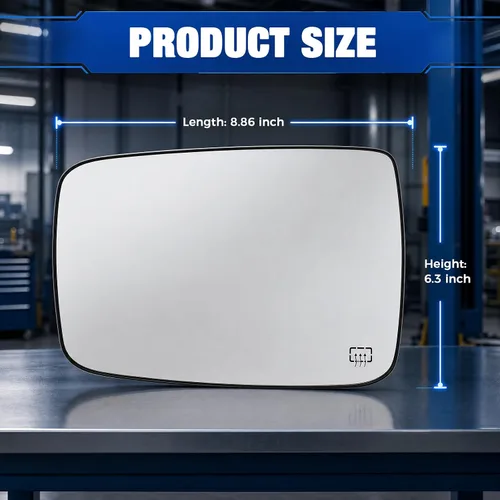 Vista 3 de Espejo retrovisor calefactado para el lado del conductor compatible con Dodge Ram Pick-Up 1500 2500 2009-2018 - Reemplazo 68079363AA 68050299AA
