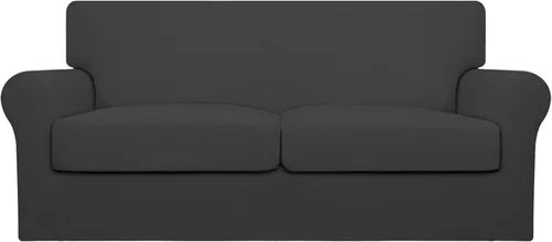 Vista 34 de Easy-Going Funda de sofá suave y elástica de 3 piezas para perros, funda de sofá lavable para sofá de 2 cojines separados, protector elástico