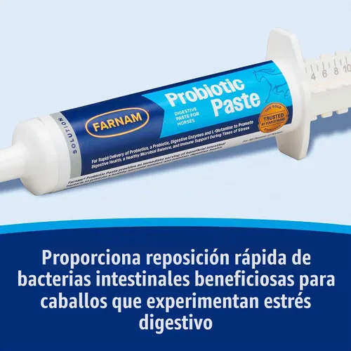 Vista 2 de Farnam Los caballos en jeringa con pasta probiótica ayudan al equilibrio El suplemento de salud digestiva e inmunológica de entrega rápida apoya un