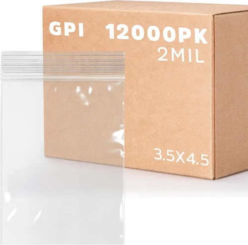 Vista 8 de GPI - Bolsas pequeñas con cremallera de 2 x 4 pulgadas, 1000 unidades, 2 mil, bolsas de plástico transparente con cierre de cremallera, con cierre