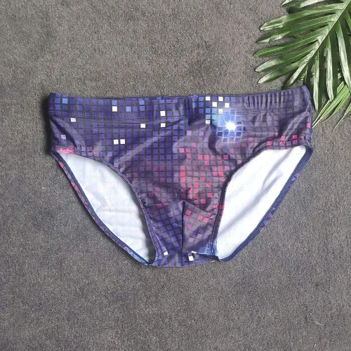 Vista 6 de UXH Traje de baño para hombre, con relleno, sexy, para natación, playa, surf, natación, traje de baño