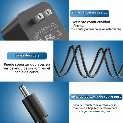 Vista 6 de Adaptador de corriente de 15 W compatible con Amazon Echo Dot de 3ª generación Echo Dot (3ª/4ª generación) con reloj Echo Dot Kids Edition Echo Show