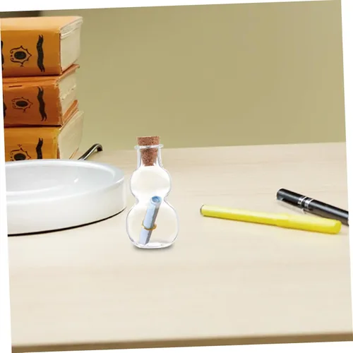 Vista 6 de Didiseaon Botella de deseos Terrarios Frasco de vidrio Miniture Decoración Miniatura Botellas de vidrio Botellas de mensaje de vidrio Pequeña