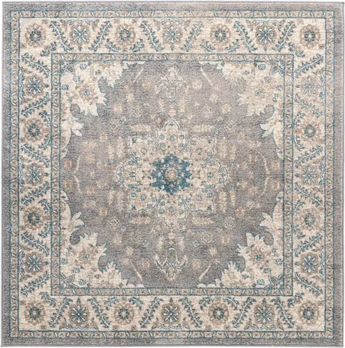 Vista 17 de Unique Loom Salzburg Collection - Alfombra clásica de diseño tradicional oriental con borde (2 pies x 6 pies, color beige/azul)