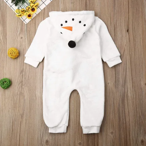 Vista 7 de Mameluco de Navidad para bebé recién nacido, disfraz de muñeco de nieve, sudadera con capucha para niños, ropa de Navidad, regalos de Navidad