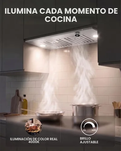 Vista 8 de JOCO Inserto de campana extractora de 30 pulgadas, campana de ventilación de cocina integrada de acero inoxidable de 900 CFM, convertible