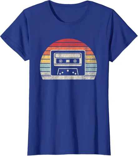 Vista 33 de Retro Cassette Tape 80s 90s Nostalgia T-Shirt Negro
