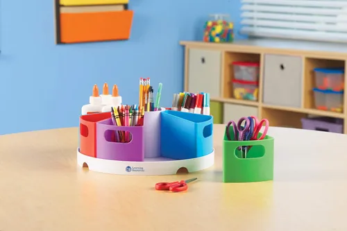 Vista 3 de Learning Resources Crea un Centro de Almacenamiento de Espacio - Organizador de Escritorio de Juguetes, Elementos Esenciales para Espacios