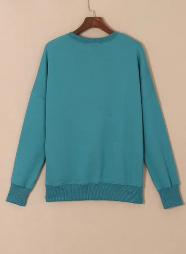 Vista 163 de SHEWIN Sudadera casual de manga larga con cuello redondo para mujer, ligera, holgada
