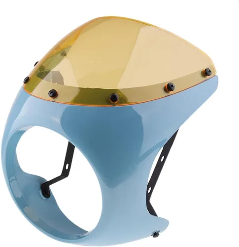 Vista 9 de Baosity - Pantalla de carenado universal para manillar de estilo retro, para faros delanteros de 7 pulgadas