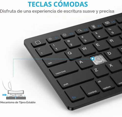 Vista 8 de OMOTON Teclado Bluetooth compatible con iPad A16 de 11ª y 10ª generación, iPad 10.2 (9ª/8ª/7ª), iPad Pro de 13/12.9/11 pulgadas, iPad Air/Mini y más