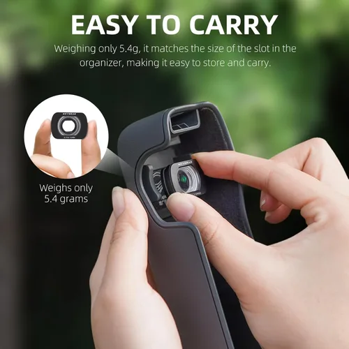 Vista 7 de REYGEAK Lente gran angular OSMO Pocket 3, lente gran angular multicapa para DJI Pocket 3 Accesorios Protección Acción Cámara Lente
