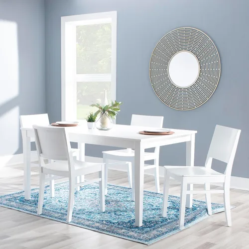 Vista 5 de Powell Mesa de comedor clásica White Walker