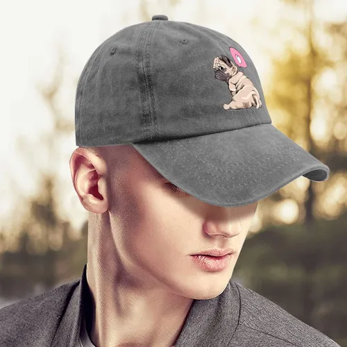 Vista 4 de devor Baseball Caps Pug Dog Baseball Cap, Funny Dad Hats for Women