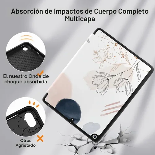 Vista 5 de DONGKE Funda compatible con iPad de 10.2 pulgadas 2021 2020 2019 iPad de 9ª/8ª/7ª generación con soporte para lápices, funda protectora delgada